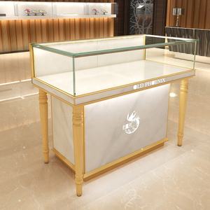 Magasin de détail de luxe personnalisé gratuit 3d ensemble rond antique haut de gamme rangement en rack vitrine de bijoux <span class=keywords><strong>comptoir</strong></span> de magasin - Product Image 2