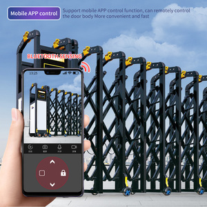 Allée industrielle escamotable d'alliage d'aluminium clôturant l'ouverture automatique coulissante télescopique de porte pour l'entrepôt de jardin d'école - Product Image 4