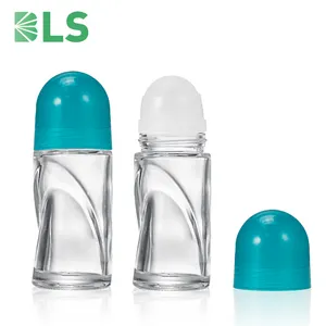 Empty Stick Deodorant Roller Bottle Container 30ml 50ml Glass Perfume Roll On Bottle For Deodorant Essential Oil