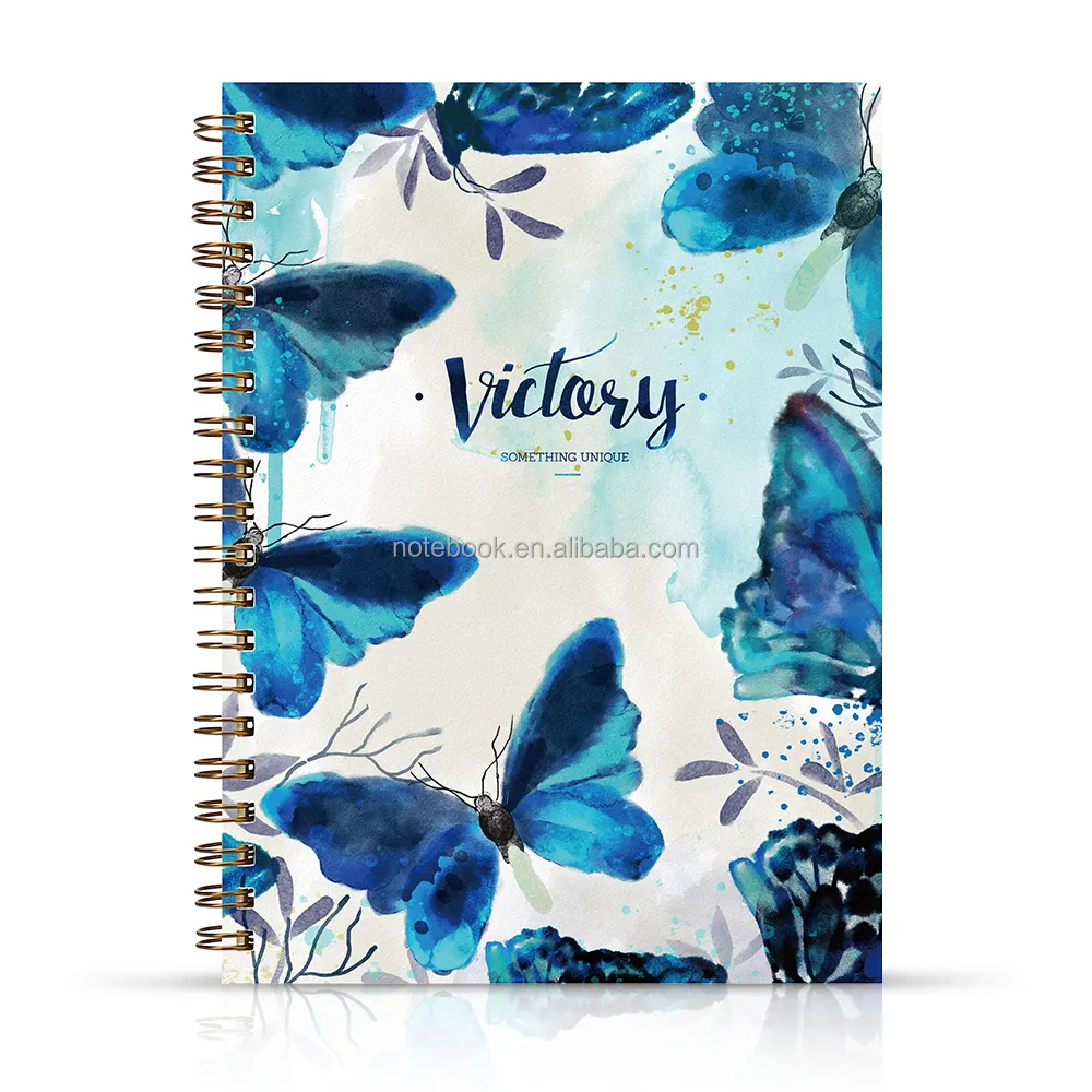 Butterfly spiral notebook, high quality planner 2023,hardcover journal printing custom