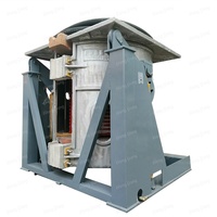 Horno de Inducción de 1T para Fundir Chatarra de Hierro y Aleaciones, para la Fabricación de Acero de Alta Calidad, Precio de Fábrica