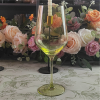 Lot de Verres à Vin et à Champagne Créatifs en Cristal Ambré Sans Plomb, Électroplaqués, pour Banquets et Fêtes, Usage Domestique