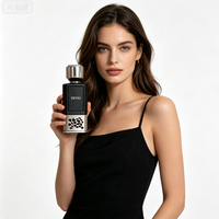 Flacon de parfum en verre personnalisé avec logo, 30 ml, 50 ml, 100 ml, bouchon argenté, style moderne, impression en soie par lots, boîte cadeau, texture de pulvérisation fine