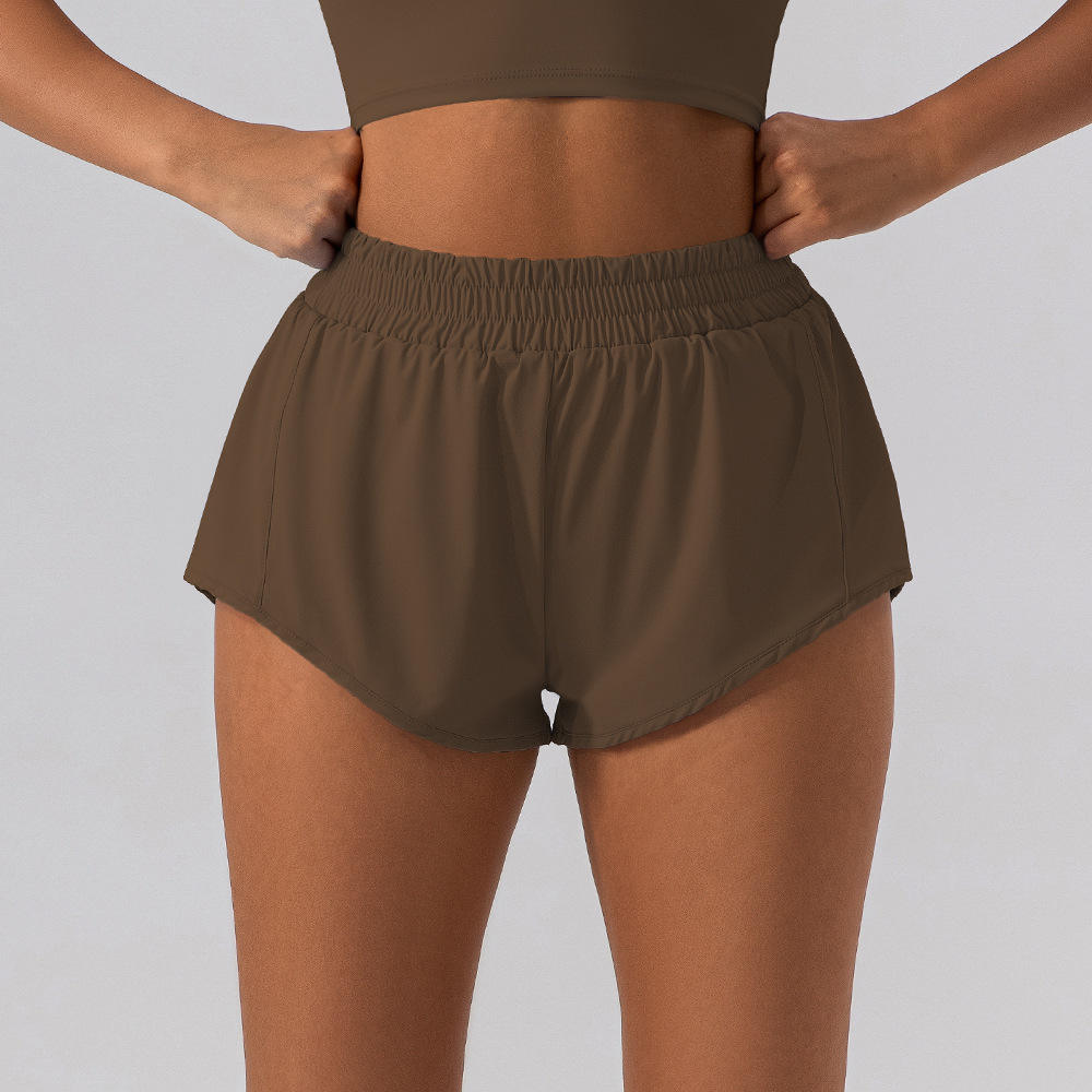 brown loose fit short