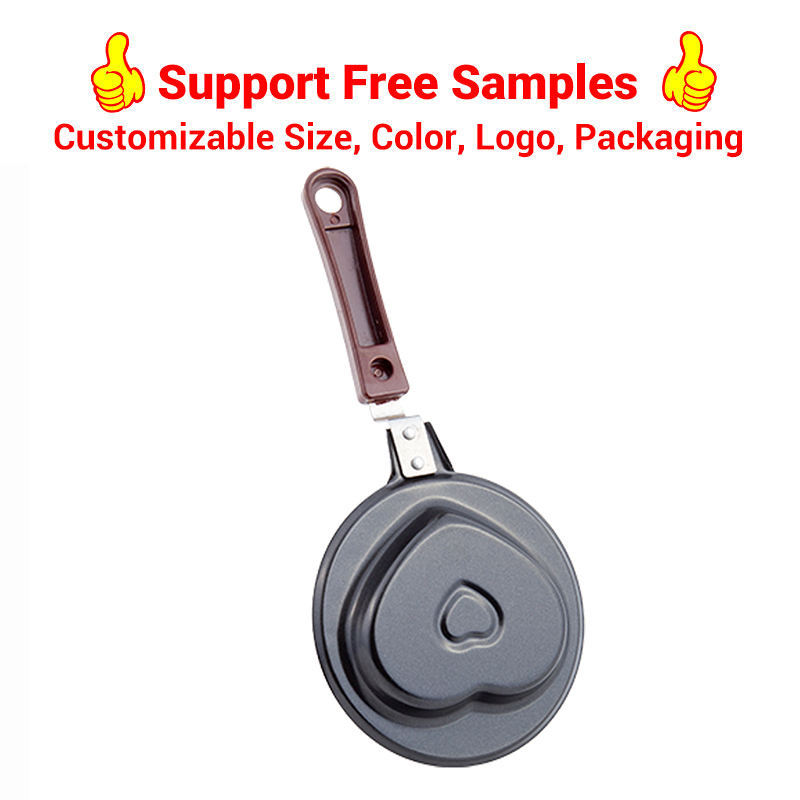 Xinze Custom Kitchen Diy Breakfast Cartoon Pattern Small Frying Pan Non-Stick Material Carbon Steel Fry Pan · image 2