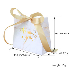 <strong>White</strong> Marble Paper <strong>Box</strong> for Wedding Decoration Favors Gift <strong>Box</strong> Candy <strong>Chocolate</strong> Packing <strong>Box</strong> with Ribbon - Product Image 2