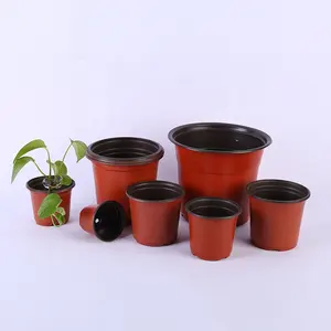 1/6 Wholesale Cheap Double Color Plastic Flower Pot For Landscaping Landscape greening Private garden Small Flower Pot