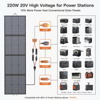 Chargeur de panneau solaire portable 220W, 110W, interface MC4, comprend 7 adaptateurs. Kit de panneaux solaires portables pour le camping et les camping-cars