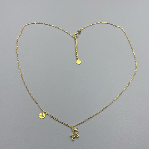 Collar de oro auténtico de 18 quilates Au750, colgante de unicornio, diseño ligero, joyería fina, venta al por mayor - Product Image 3