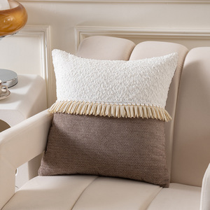 <span class=keywords><strong>Housse</strong></span> <span class=keywords><strong>de</strong></span> <span class=keywords><strong>Coussin</strong></span> Carré <span class=keywords><strong>de</strong></span> Luxe Nordique Style Ins, <span class=keywords><strong>Housse</strong></span> <span class=keywords><strong>de</strong></span> <span class=keywords><strong>Coussin</strong></span> <span class=keywords><strong>de</strong></span> Canapé et Oreiller Lombaire en <span class=keywords><strong>Lin</strong></span> Bohème à Pompons avec Épissures, Pour Usage Domestique - Product Image 2