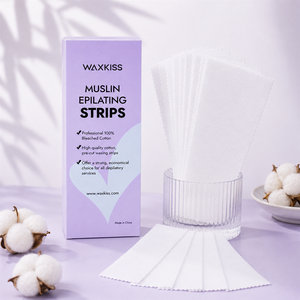 Bandes de cire dépilatoire en coton non blanchi naturel à prix d'usine, adhérence naturelle forte, pour poils épais - Product Image 1