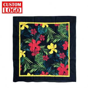 OEM logo stampato sciarpa <span class=keywords><strong>capelli</strong></span> giallo paisley bandana - Product Image 6