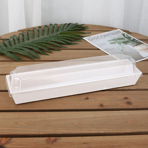 Wholesale White Eco Friendly Paper Hot Dog Packaging Food Grade Korean Corn Dog Stick Sandwich Cake Take Away Paper Box