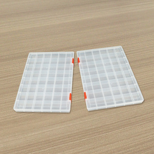 Transparent <b>Storage</b> <b>Box</b> 48 Grids PP Plastic Jewelry Organizer <b>Small</b> Items Desktop Container With Lid For Beaded Display - Product Image 3