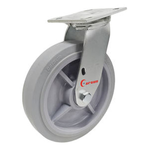 Roues de chariot robustes de 8 pouces, roulettes pivotantes et fixes personnalisables, roulements à billes en polyuréthane et nylon, roulettes industrielles - Product Image 4