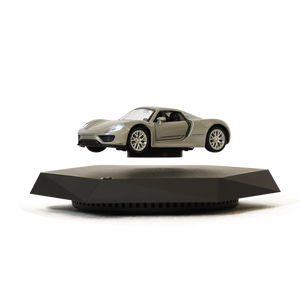 Décoration de table d'art, lévitation magnétique, alliage d'aluminium poli, voiture miniature en fonte, plateforme flottante pour voiture, rouge argent, style moderne - Product Image 5