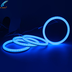 Nuovi Fari <span class=keywords><strong>LED</strong></span> DRL RGB Luminosi 12V con Occhi d'Angelo in Cotone da 55mm a 160mm Accessori per Fari Anteriori Auto Retrofit con Controllo IR - Product Image 2