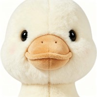 Boneka Bebek Putih Kawaii Lucu Paruh Kuning Lembut Berbulu Boneka Hewan Isi Dakron Hadiah Kustom Pabrik OEM ODM Kualitas Tinggi