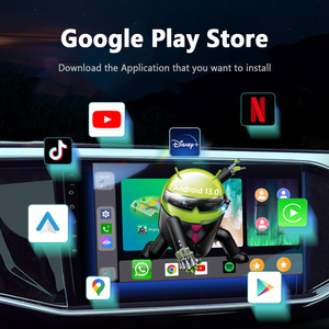 Boîte multimédia intelligente <span class=keywords><strong>Carplay</strong></span> AI 8+128G pour voiture avec <span class=keywords><strong>Carplay</strong></span> sans fil d'origine, système Android 13 avec Youtube Netfliex - Product Image 4