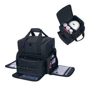 BSCI Custom Fashionable Travel <b>Toiletry</b> <b>Bag</b> for <b>Women</b> <b>Bag</b> Zipper Closure Double Layer Travel Makeup Organizer - Product Image 2