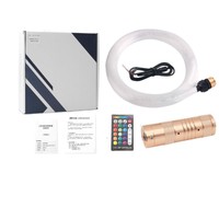 Kit de plafonnier étoilé en aluminium RGBW 16W pour voiture, éclairage LED à fibres optiques 500 pièces, indice de protection IP55, 12V CC, intensité variable, effet ciel étoilé