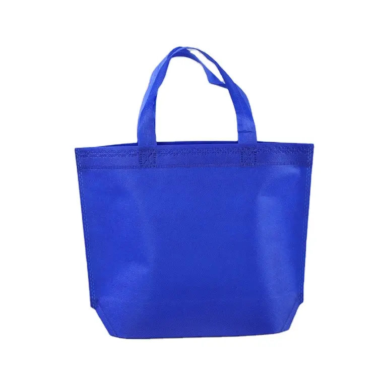 Gelamineerd T-shirt Pla Carrier Non Woven Tassen Non Woven Herbruikbare Tassen Oem Doorwaadbare Recycle Tote Blauw Niet-geweven tas