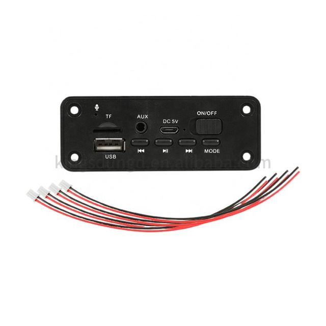DC 5V BLEl MP3 WMA Decoder Board Audio Module USB TF Radio Wireless FM Receiver MP3 Player 2 x 3W Amplifier For Car
