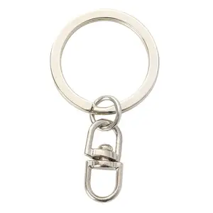 Detachable Swivel self-locking Snap Hook keychain Lobster Claw Clasps Key Chain Holder For Key Split Ring