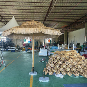 Parasol de jardin extérieur <span class=keywords><strong>grand</strong></span> format pour villa, hôtel, piscine, plage, café, terrasse, en chaume double couche - Product Image 1