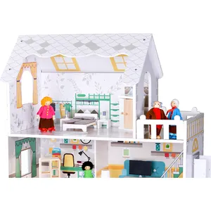 With Doll Family And Furniture Toy For Education For Kids Dolls House Furniture 112 Dollhouse Miniature