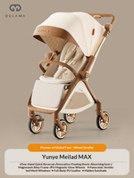 Poussette Delama D3 Cloud Wild, position assise et allongée, design haut, pliable bidirectionnel, protection de la colonne vertébrale, absorption des chocs, polyester, 15 kg, bébé