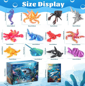 LEVIGOR Juguete articulado impreso en 3D, serie de vida marina realista, el más vendido transfronterizo, venta al por mayor – gran adorno de pulpo - Product Image 4