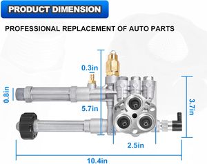 Cabezal de Bomba de Lavadora OEM de Alta Calidad, de Aluminio, AR42518/AR43061/AR42940, Compatible con Bombas de las Series Troy Bilt <span class=keywords><strong>RMW</strong></span>/SRMW, RMW2.2G24 2G23B - Product Image 2