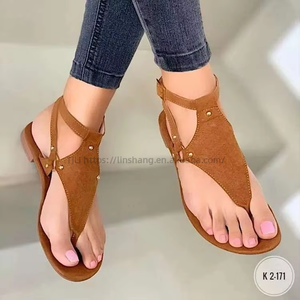 Factory Wholesale New <b>Large</b>-Size Women's Flat Toe Sandals Breathable Slip-On Miter With Cushioning Fashionable Platform - Product Image 6