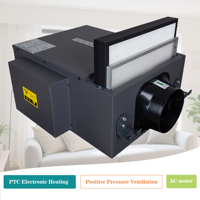 Ventilateur intelligent à pression positive, purificateur d'air frais, module de chauffage PTC intelligent, alimentation en air à haute pression statique, flexible