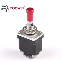 TOOWEI DPDT 15A 12V On/Off/On Levier étanche Anti mauvaise manipulation Verrouillage Interrupteur à bascule