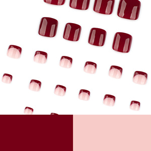 <span class=keywords><strong>Uñas</strong></span> Acrílicas Rosadas <span class=keywords><strong>en</strong></span> Forma <span class=keywords><strong>de</strong></span> Almendra, Hechas a Máquina, con Línea Francesa, <span class=keywords><strong>Uñas</strong></span> Postizas para los <span class=keywords><strong>Pies</strong></span>, Venta al Por Mayor - Product Image 4