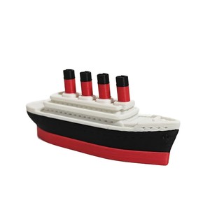 Modèle de mini-paquebot vintage imprimé en 3D, figurine de navire à vapeur rétro pour l'aménagement d'aquarium, décoration nautique de bureau, cadeau en gros - Product Image 2