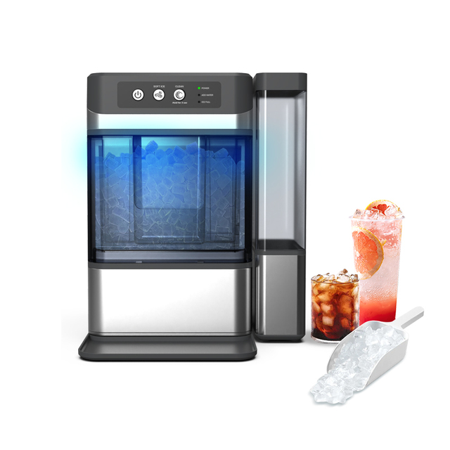 2025 New Nugget Ice Maker Portable Chewable Crunchable Countertop Nugget Ice Maker with Water tank 38 Lbs in 24 Hours