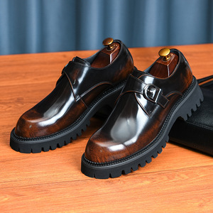 Zapatos de cuero de lujo con suela de goma, ligeros, transpirables, de alta calidad, para administración, de diseñador. - Product Image 3