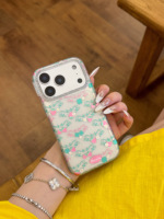 Coque de téléphone mignonne Lapin Fraise pour iPhone 17 Pro Max 15 Pro 16 Pro, motif à pois, antichoc, avec charnière