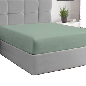 Drap-<span class=keywords><strong>housse</strong></span> de luxe Pizuna 200 x 200 cm, couleur Seafoam, 100 % coton à fibres longues, 600 fils, tissage satiné, poche profonde <span class=keywords><strong>40</strong></span> cm, uni - Product Image 1
