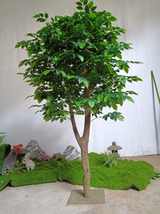 Arbre Artificiel Heureux en Pot, Plante Verte pour Décoration de Salon, Entrée, Bureau, Maison d'Hôtes, Table ou Sol - Product Image 3