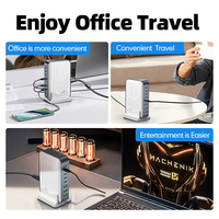 Chargeur rapide de bureau 200W PD 8 en 1, adaptateur USB Type C tout-en-un, station de charge intelligente pour téléphone portable/tablette/ordinateur portable