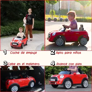 รถพลาสติก Ride-ON PUSH สำหรับเด็กอายุ1-5ปีสีดำพร้อมเสียงดนตรีและแตรสำหรับ BMW Z4 Roadster 3-in-1 - Product Image 2