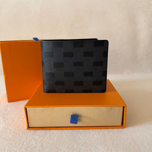 Nuovo Portafoglio da <span class=keywords><strong>Uomo</strong></span> Bifold con Stampa a Quadri, 100% <span class=keywords><strong>Pelle</strong></span> Bovina, Design di Lusso, <span class=keywords><strong>Porta</strong></span> <span class=keywords><strong>Carte</strong></span> di Credito in Vera <span class=keywords><strong>Pelle</strong></span> Testurizzata - Product Image 2