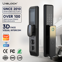 Cerradura Inteligente para Puerta UIELOCK QA20 con Reconocimiento Facial 3D, Desbloqueo por Huella Dactilar y Vena de la Palma, Almacenamiento en la Nube, Wi-Fi, para Uso Doméstico