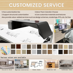 Стол для дома и офиса с текстурой дерева, толщиной 50 мм, с большим пространством для хранения, для работы за компьютером - Product Image 5