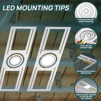 Nouveau support de montage en fer galvanisé pour éclairage encastré, installation facile, downlight LED de 3/4/6 pouces