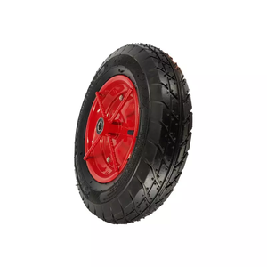 Hanak, venta al por mayor, llanta de plástico rojo, llena de aire <span class=keywords><strong>carretilla</strong></span> de repuesto, carro de mano neumático de 14 pulgadas, <span class=keywords><strong>rueda</strong></span> de carro de jardín <span class=keywords><strong>350</strong></span>*<span class=keywords><strong>8</strong></span> - Product Image 5